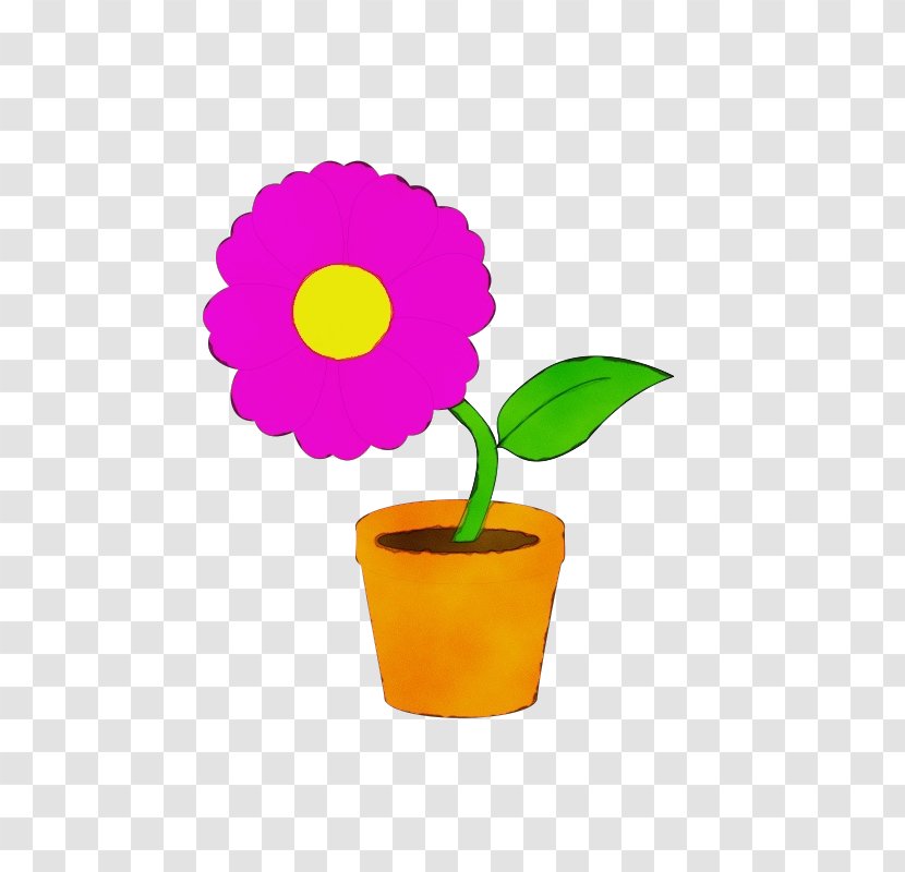 Flowerpot Flower Plant Violet Houseplant - Stem Cut Flowers Transparent PNG