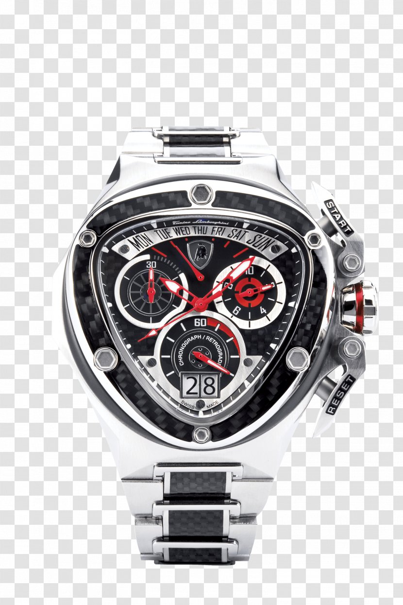 Automatic Watch Lamborghini Chronograph Swiss Made - Platinum - Aventador Transparent PNG
