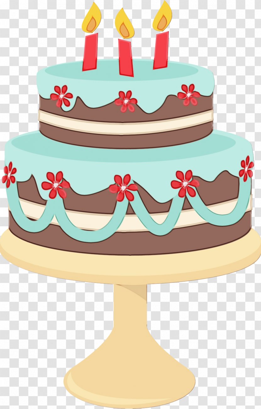 Cartoon Birthday Cake - Food - Frozen Dessert Dish Transparent PNG