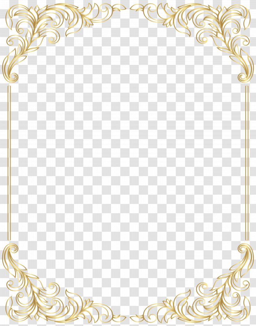 White Pink Border Collie Clip Art - Beige - Frame Decorative Gold Transparent PNG
