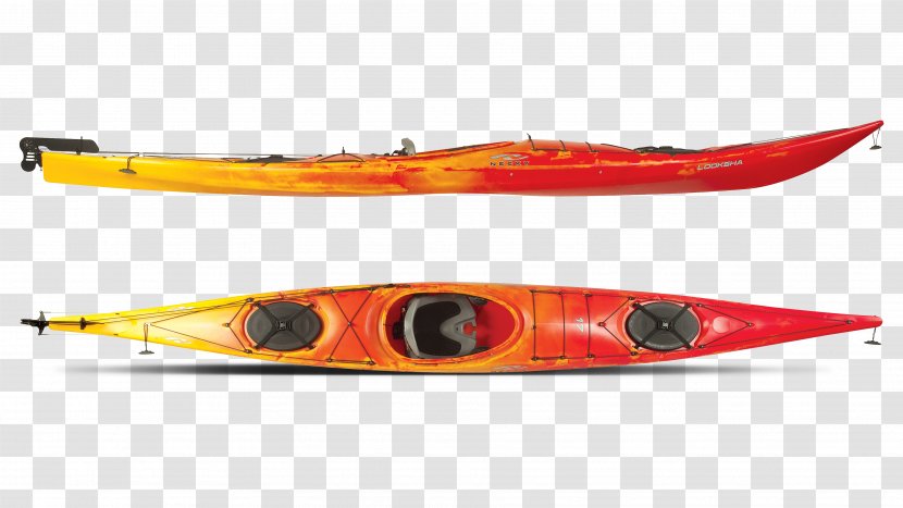 Sea Kayak Whynot Adventure, The Keji Outfitters Boat Recreational - Orange - Hand Painted Transparent PNG