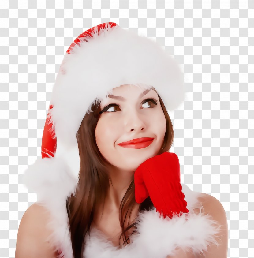 White Fur Lip Red Skin - Ear Costume Hat Transparent PNG