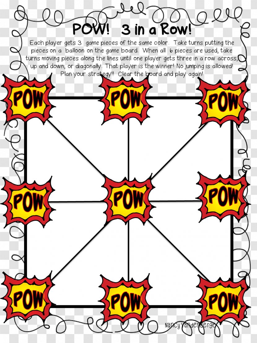 First Grade Game Literacy Superhero Clip Art - Text - Pow Transparent PNG