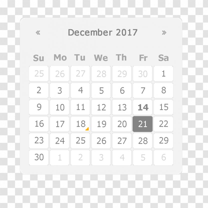 Graphic Design - Rectangle - Simple Grey Calendar Pop Transparent PNG