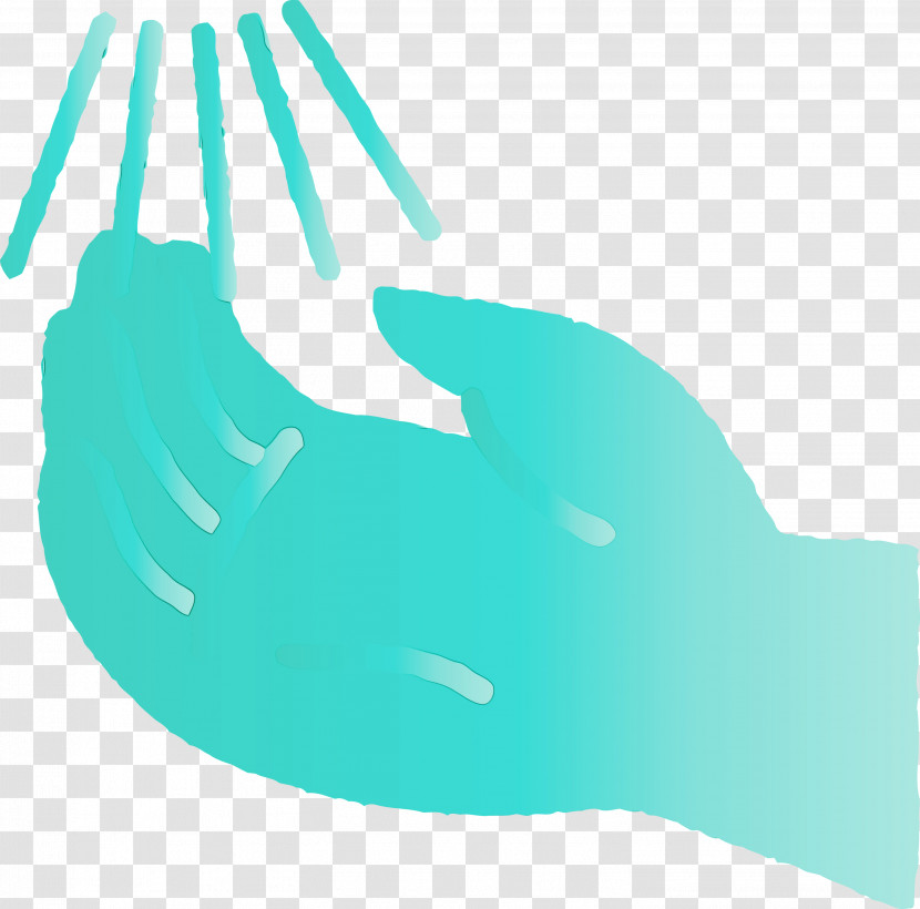 Turquoise Aqua Hand Transparent PNG