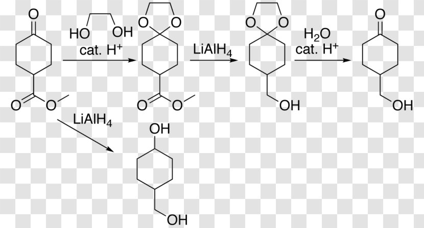 Acetalisation Protecting Group Ketone Alcohol - Lithium Aluminium Hydride - Ethanol Transparent PNG