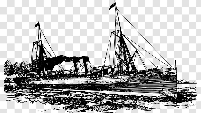 Steamship Steamboat Clip Art - Ironclad Warship - Old Ships Transparent PNG