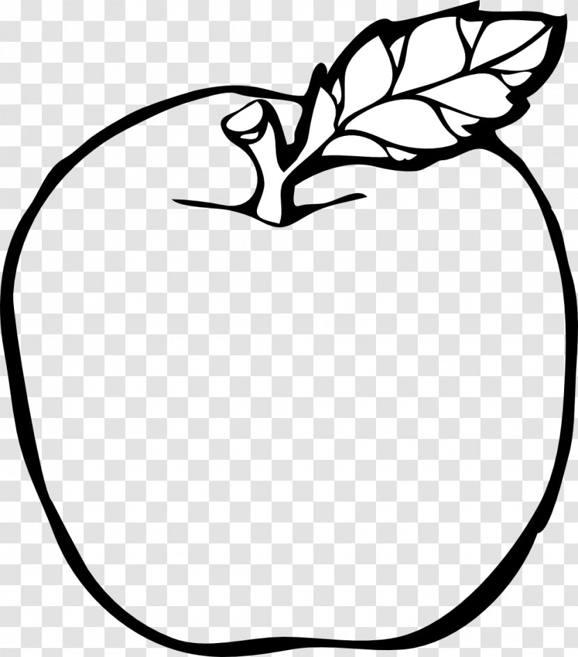 Apple Black And White Clip Art - Heart - Cliparts Transparent PNG