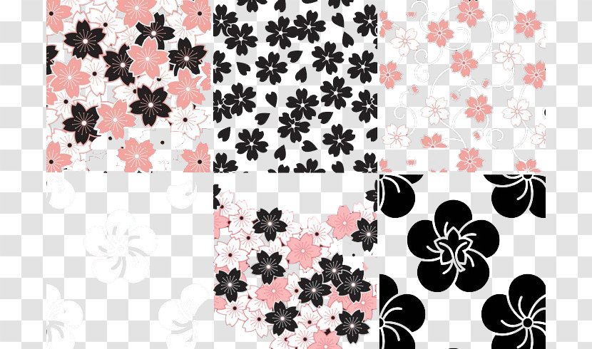 Cherry Blossom Flower Pattern - Textile - Sakura Vector Pack Transparent PNG