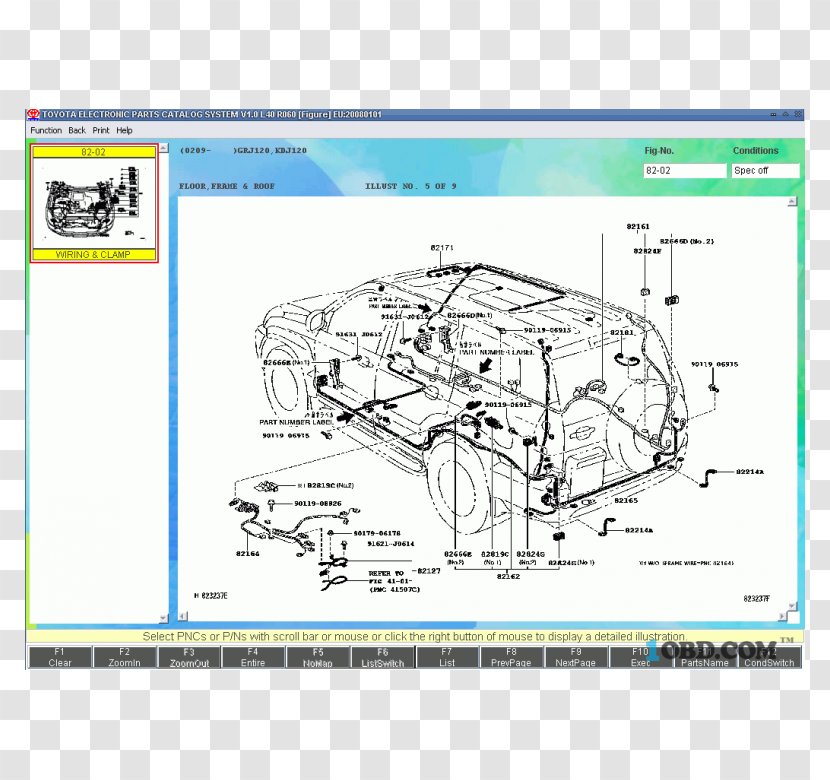 Toyota Car Parts Book Diagram Lexus - Hilux Transparent PNG