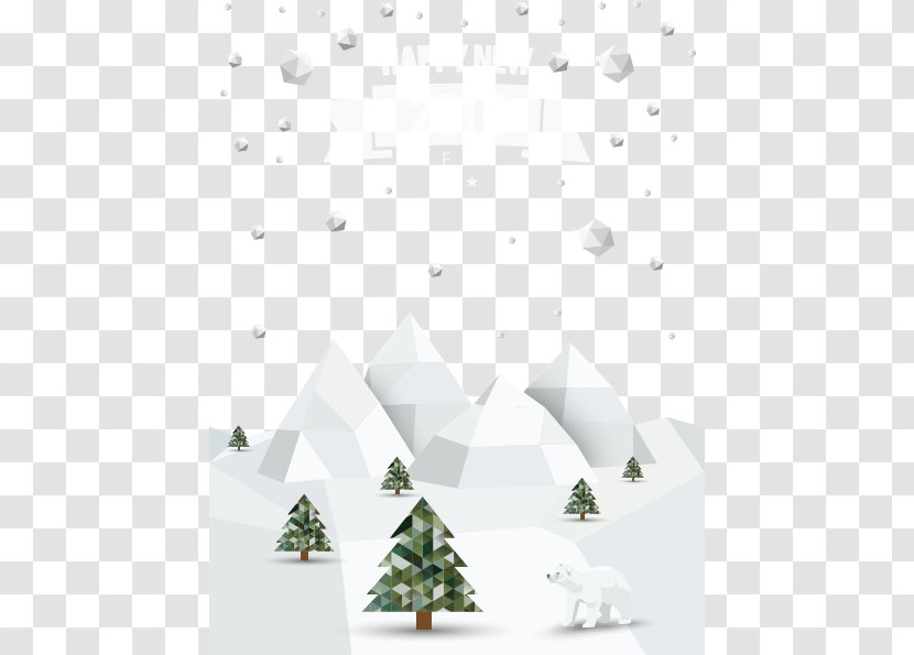 Poster Winter Snow - Tree - Creative Transparent PNG