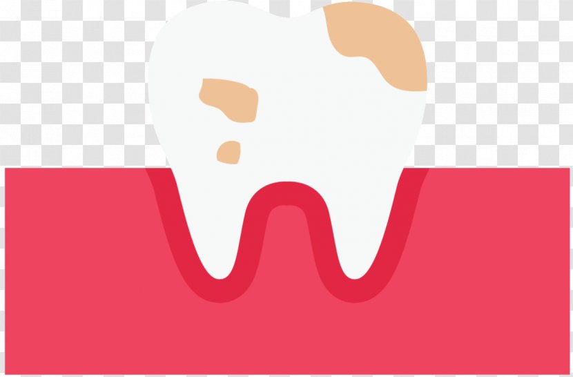 Tooth Illustration Clip Art Product Design Logo - Red - Text Transparent PNG