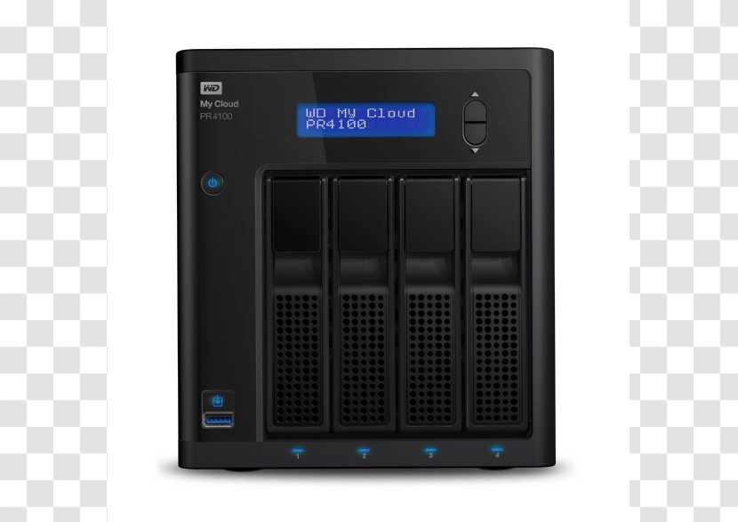 Disk Array Computer Servers Network Storage Systems WD My Cloud EX4100 Western Digital WDBNFAWd Pr4100 0tb 4-bay Desktop Nas External Hdd - Wd - Electronic Device Transparent PNG