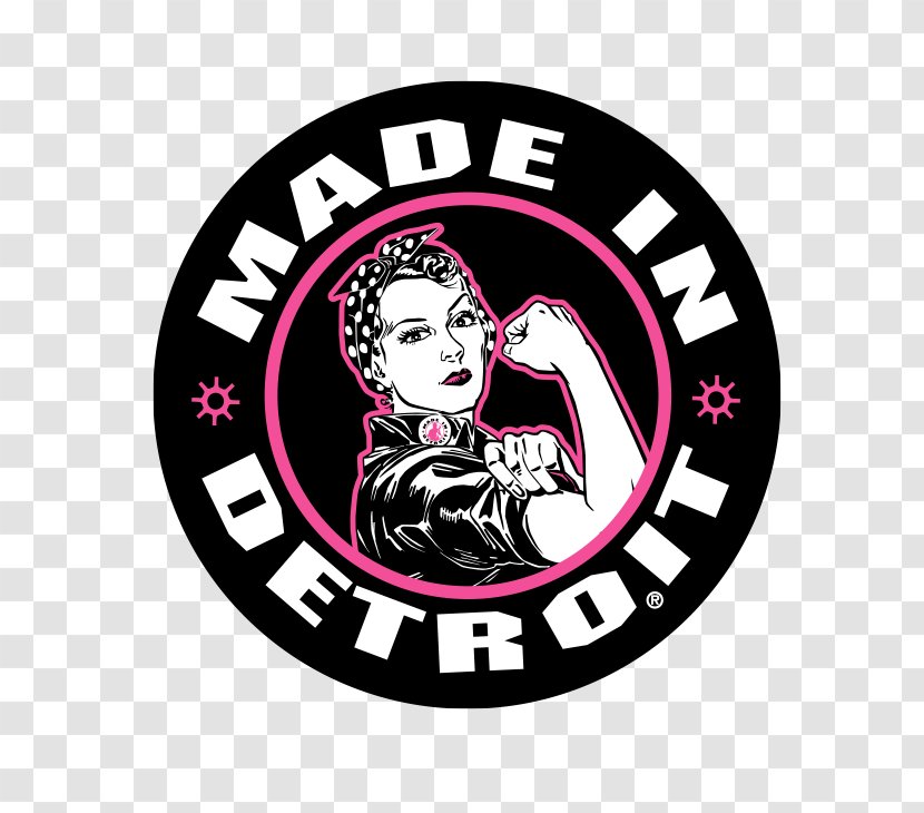 Made In Detroit We Can Do It! Rosie The Riveter Decal Sticker - Kid Rock Transparent PNG