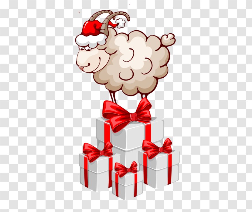 Sheep Christmas Gift Holiday Clip Art - Frame Transparent PNG