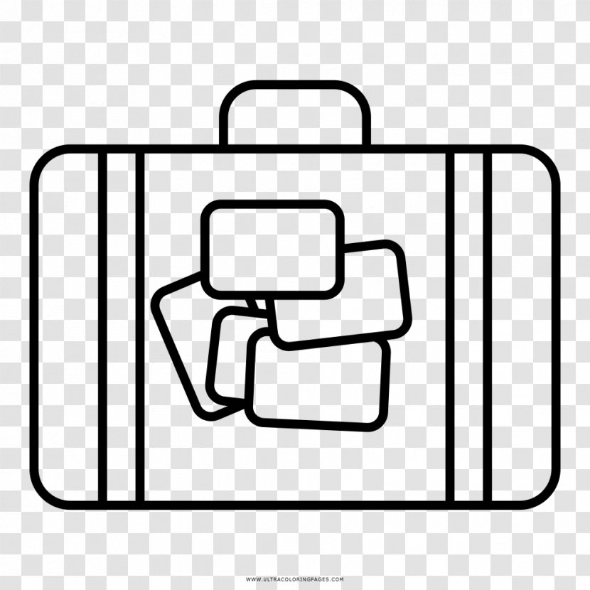 Suitcase Travel Drawing Coloring Book - Area Transparent PNG