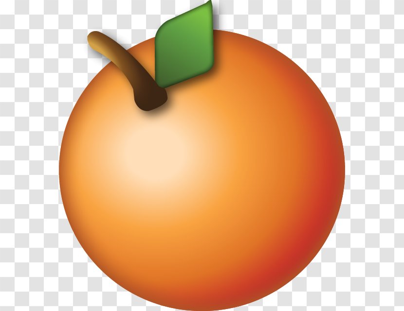 Emoji Orange Sticker Fruit Smiley - Tropical Transparent PNG