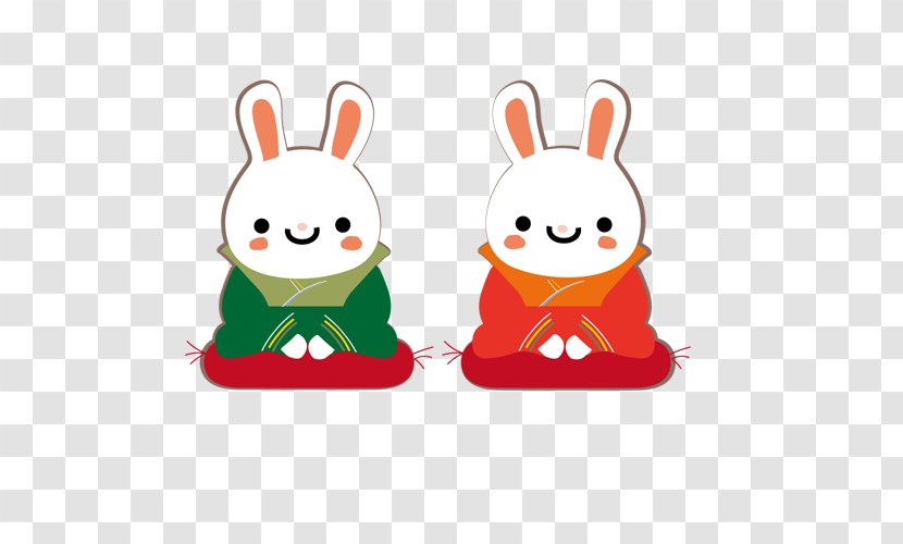 Japanese New Year Kagami Mochi Christmas And Holiday Season January Illustration - Rabbit Transparent PNG