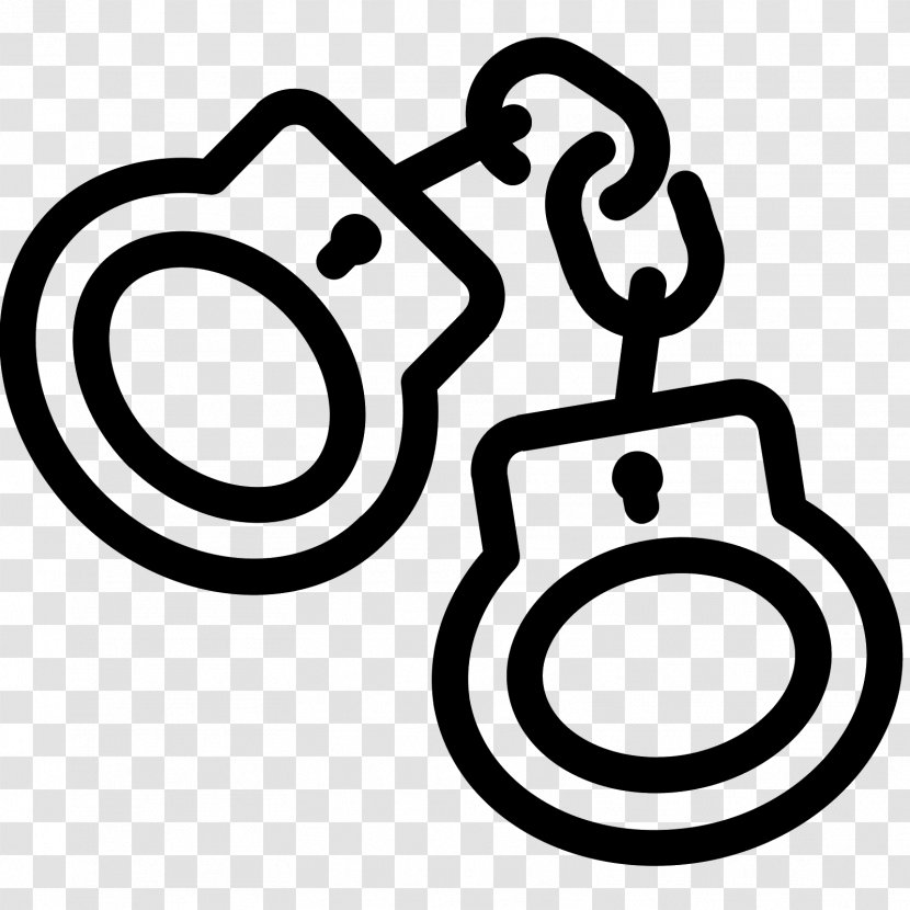 Handcuffs - Share Icon - Black And White Transparent PNG