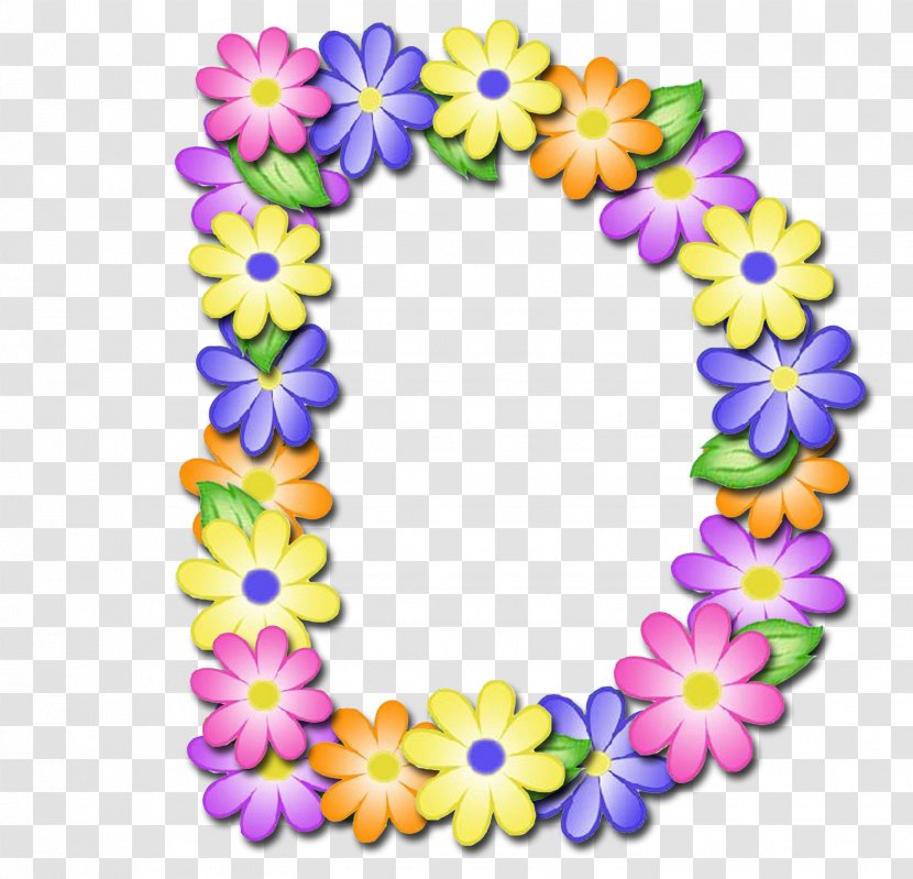 Flower Letter Alphabet Clip Art - Pastel Transparent PNG