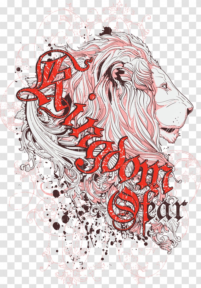 Printed T-shirt Clothing Printing - Frame - Lions Pattern Transparent PNG