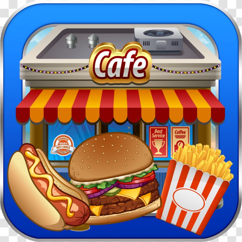 Cafe Coffee Supermarket - Fast Food Restaurant - Yummy Burger Mania Game Apps Transparent PNG