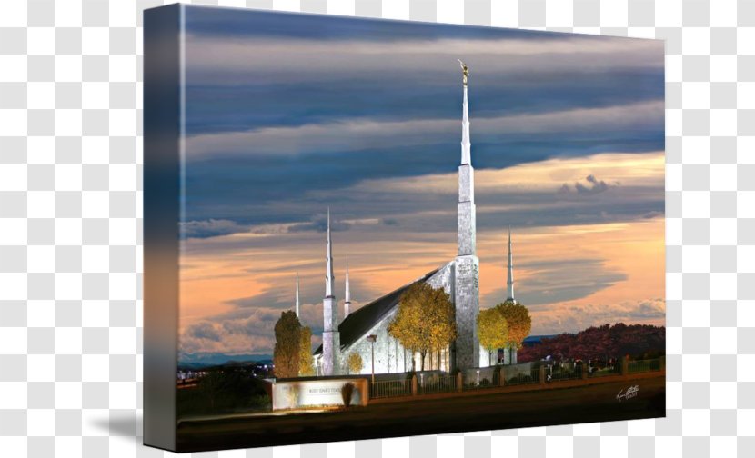 Boise Idaho Temple Gallery Wrap Canvas Art Energy - Sky Plc Transparent PNG