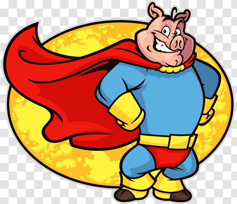 Clark Kent Domestic Pig Clip Art - Superman Transparent PNG