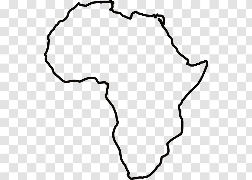Africa Blank Map Drawing Clip Art - Continent - Vector Transparent PNG