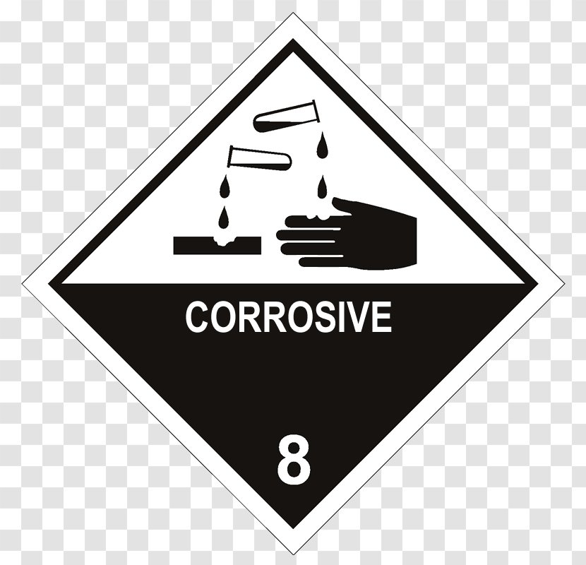 HAZMAT Class 8 Corrosive Substances Dangerous Goods Hazard Symbol Hazchem - Nfpa 704 - Hazmat Transparent PNG