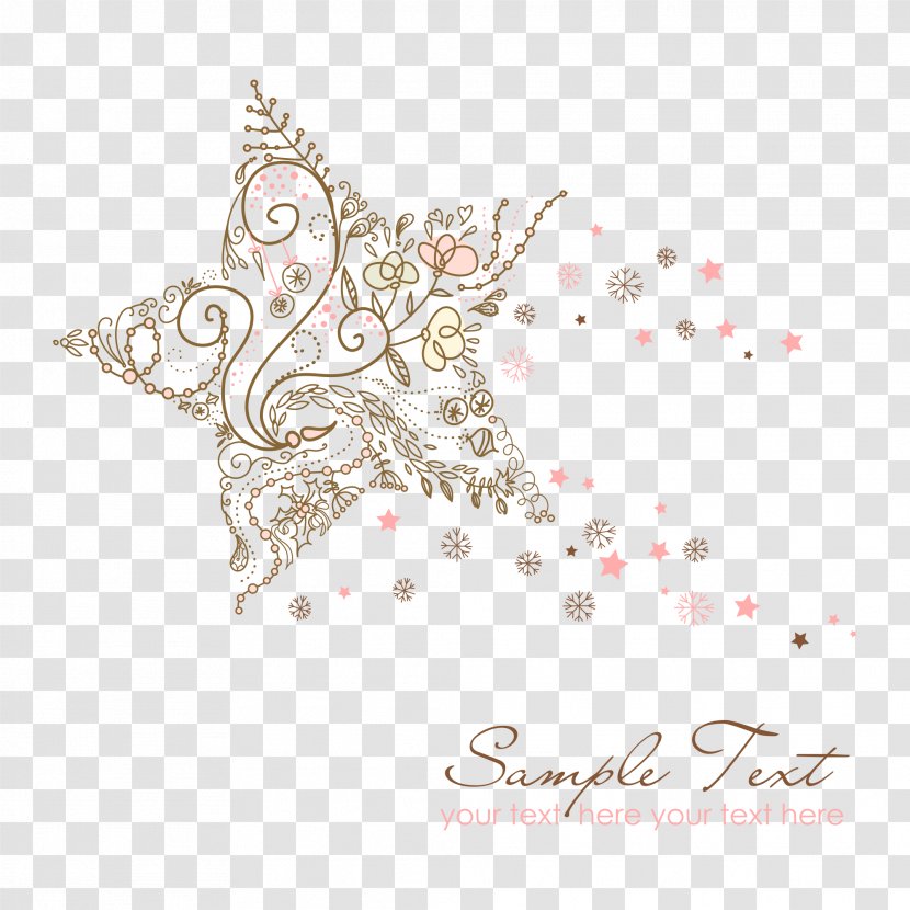 Christmas Star Of Bethlehem Illustration - Card - Pentagram Collage Transparent PNG