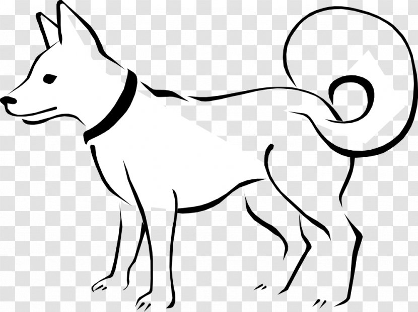 Dog Puppy Black And White Clip Art - Like Mammal - Free Clipart Transparent PNG