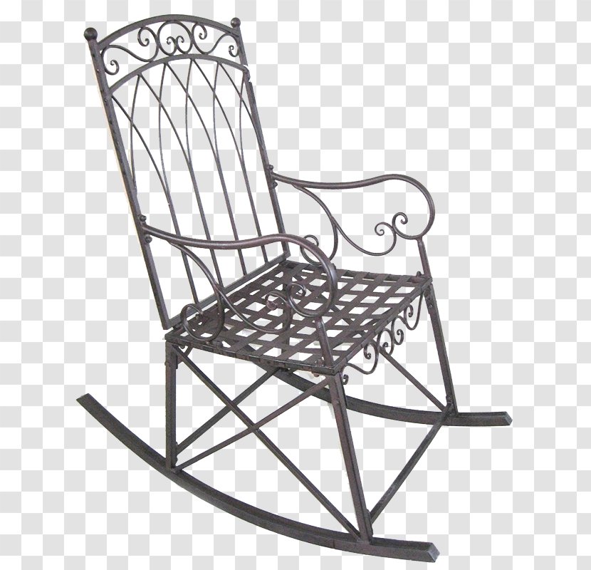 Table Rocking Chairs Line Angle - Black And White Transparent PNG