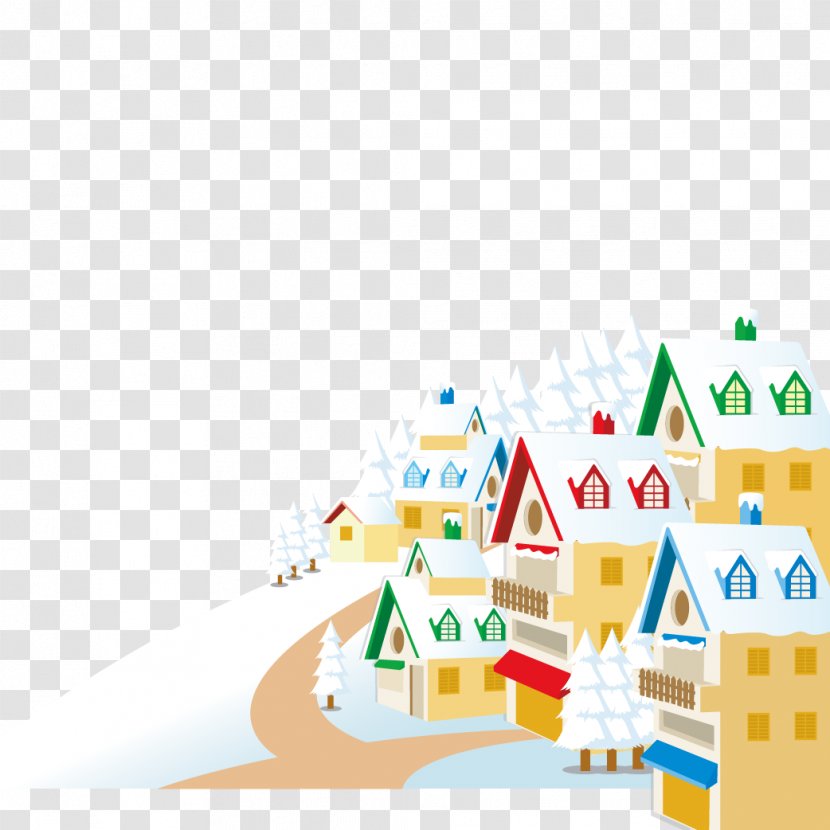 Christmas Eve Desktop Wallpaper New Year - Area - Cartoon House Transparent PNG