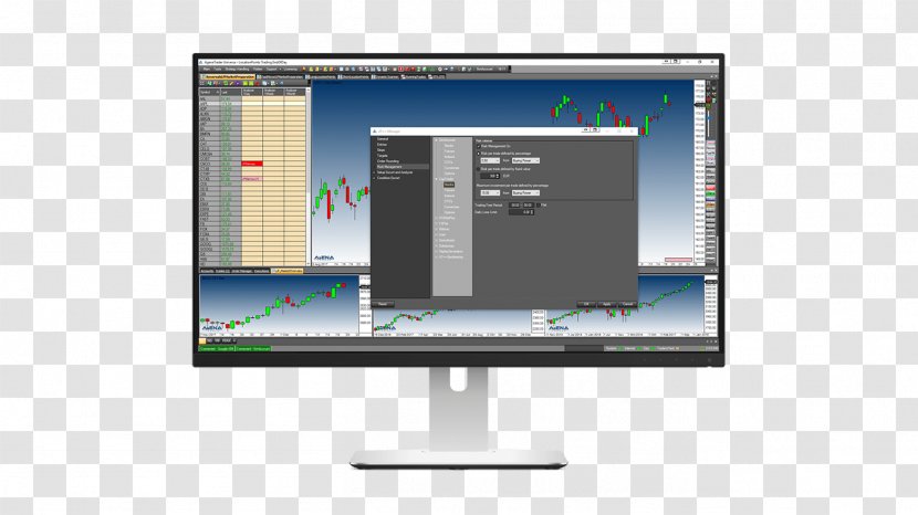 Computer Monitors Electronic Trading Platform Strategy Trader Day Software - Risk Management Transparent PNG