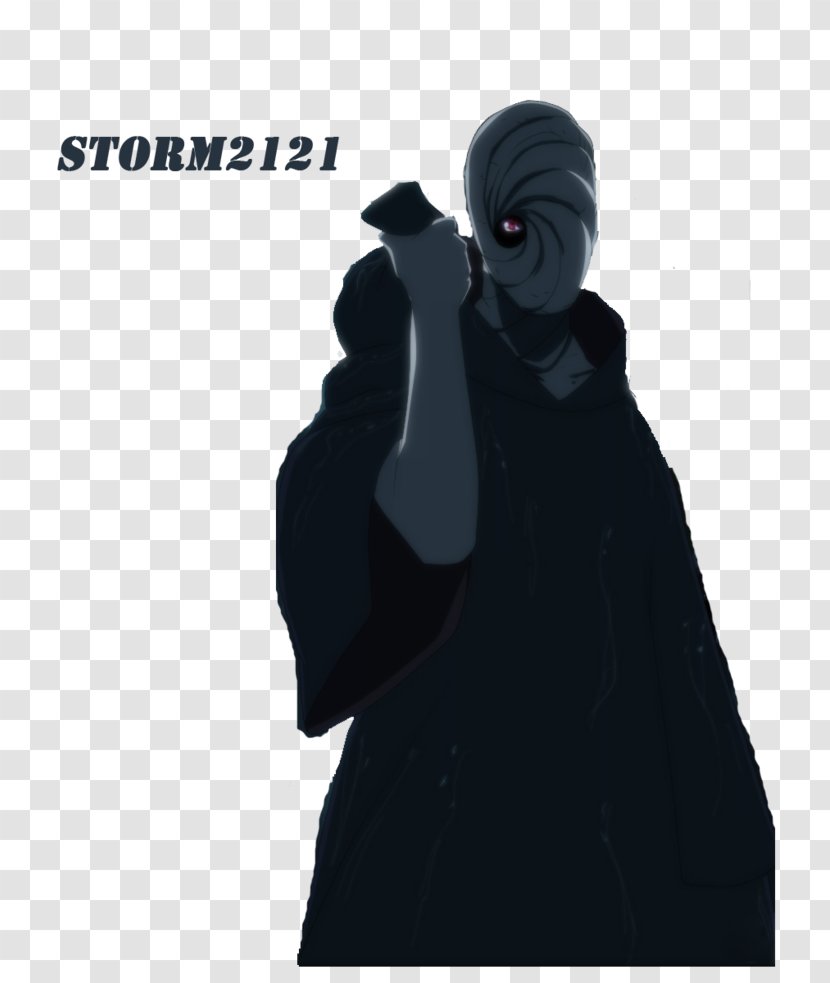 Silhouette Fur Neck - Obito Mask Transparent PNG