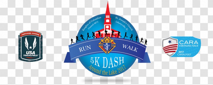 5K Run University Of Saint Mary The Lake Running Walking Logo - Mundelein - Race Bib Transparent PNG