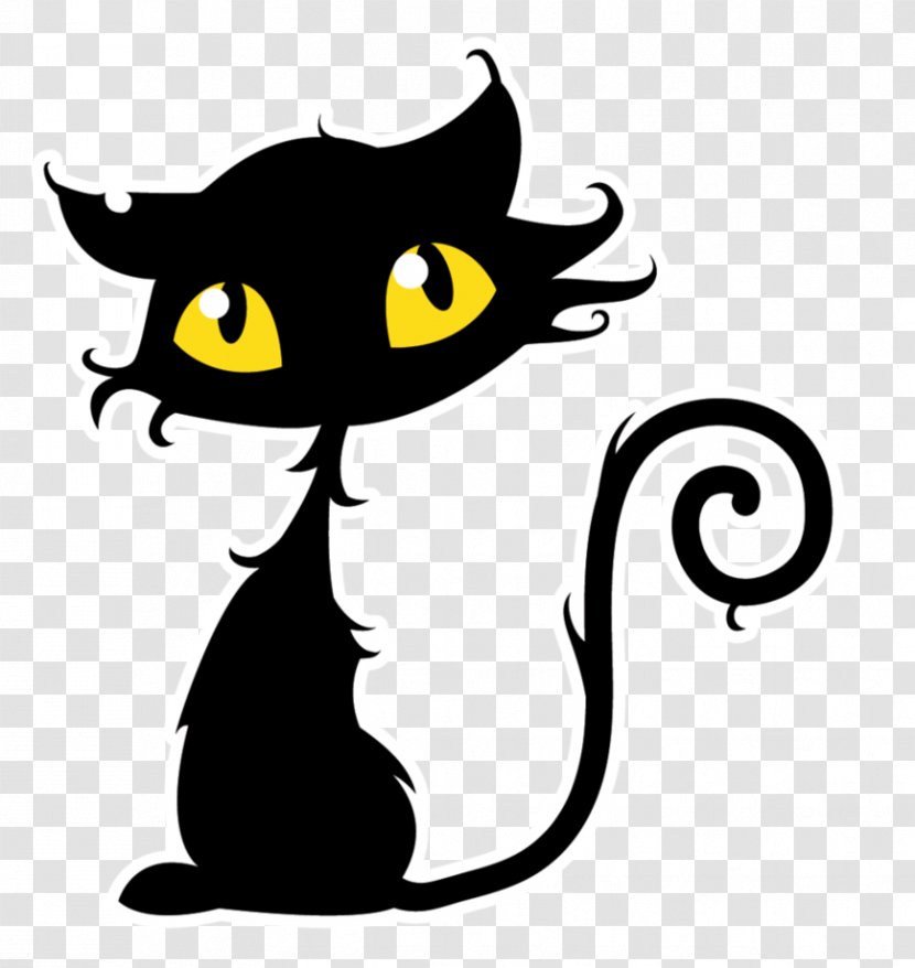 Black Cat Kitten Halloween Clip Art Transparent PNG