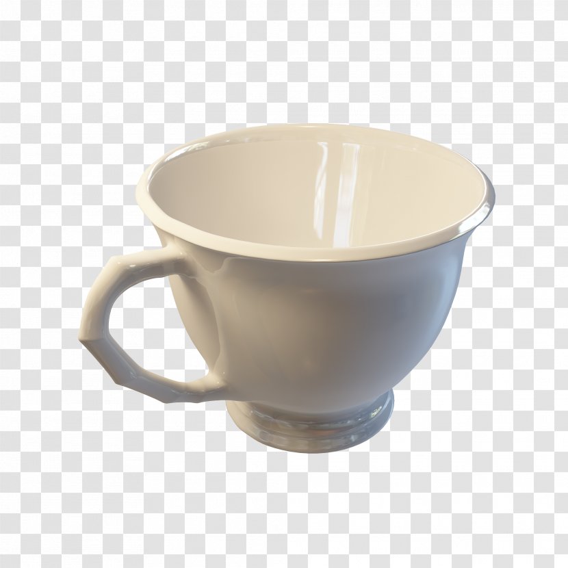 Coffee Cup Ceramic Glass - White, Simple Empty Transparent PNG