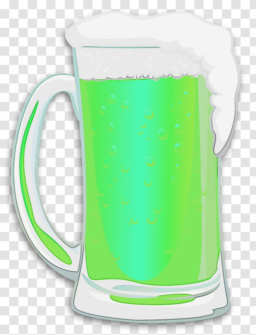 Green Pint Glass Drinkware Mug Pitcher Transparent PNG