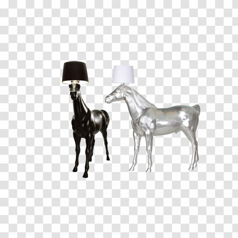Horse Table Moooi Lighting Lamp - Sculpture - Interior Decoration,Black And White Transparent PNG
