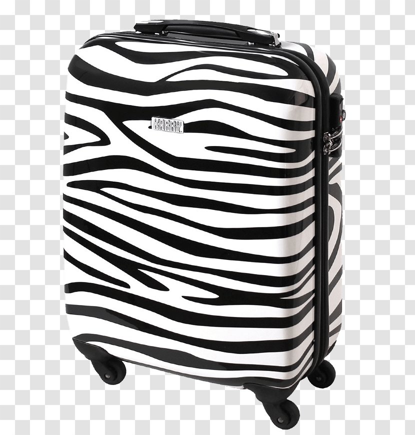 Suitcase Hand Luggage Trolley Bag Travel - Black And White Transparent PNG