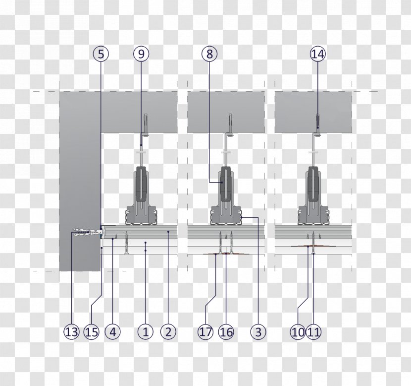 Drywall Dropped Ceiling Cross Section - Br Standard Class 4 264t Transparent PNG