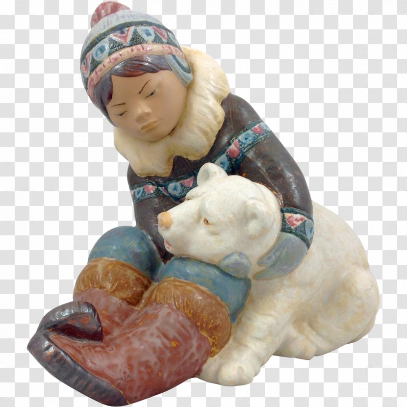 Figurine Polar Bear Pottery Porcelain - Antiques Of River Oaks Transparent PNG