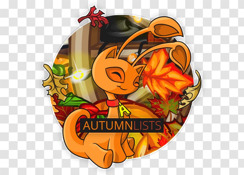 Falling Autumn Leaves Illustration Cartoon Font - Striped Infinity Scarf Transparent PNG