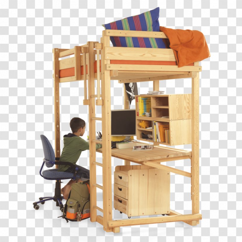 Bunk Bed Furniture Desk Platform - Children's Transparent PNG