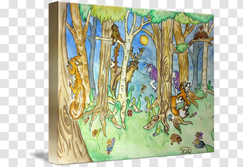 Painting Fauna Modern Art Organism - Enchanted Forest Transparent PNG