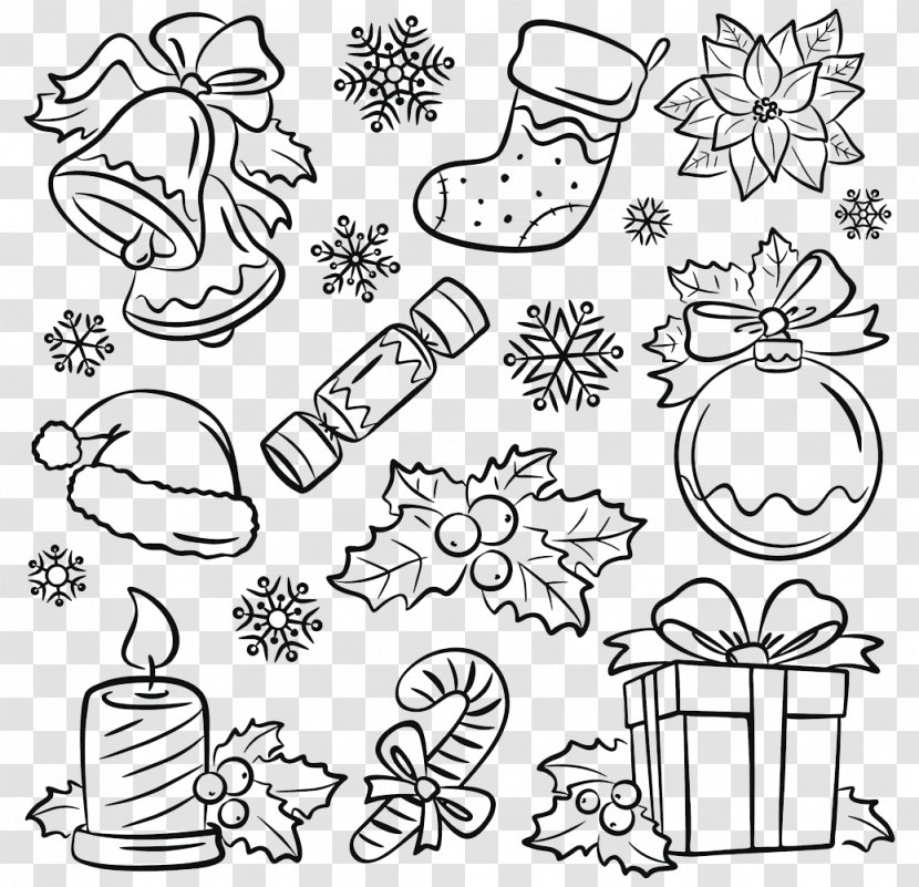 Santa Claus Christmas Cracker Drawing Illustration - Shoe - Pattern Transparent PNG