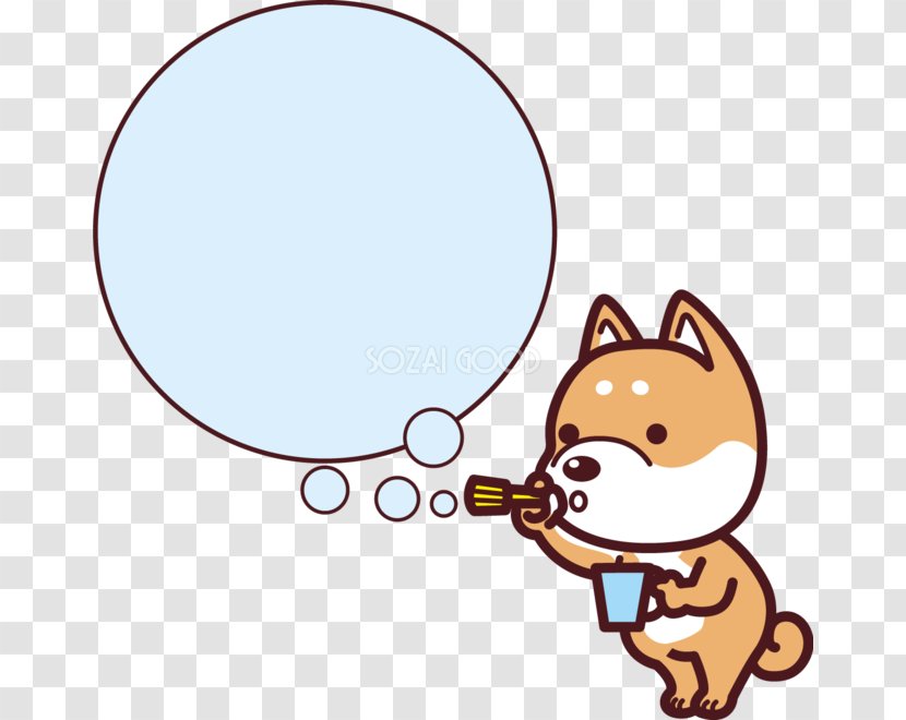 Whiskers Shiba Inu Speech Balloon Clip Art - Dog Illust Transparent PNG