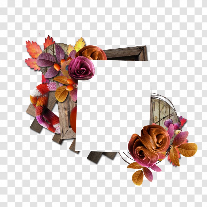 Floral Design Clip Art Image Picture Frames - Moldura Madeira Transparent PNG